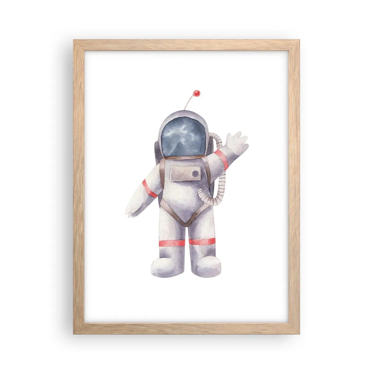 Plagát v ráme zo svetlého duba - Tak zatiaľ! - 30x40 cm