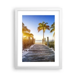 Plagát v bielom ráme - Priamo do raja - 30x40 cm