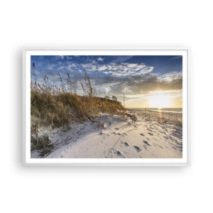 Plagát v bielom ráme - Pozvánka na prechádzku - 100x70 cm