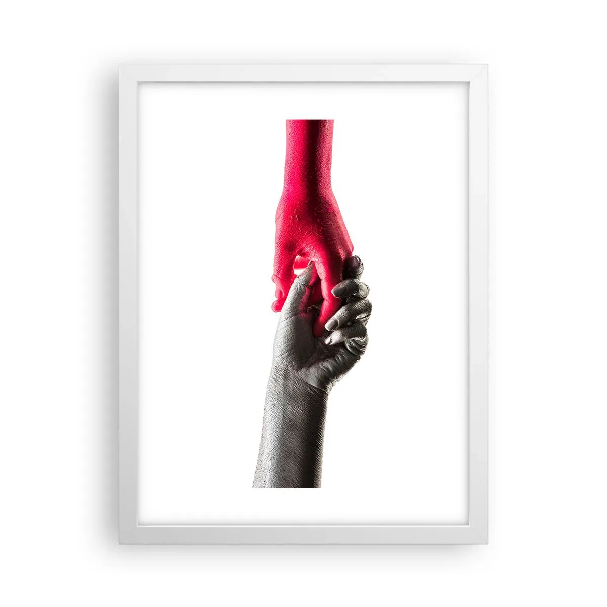 Plagát v bielom ráme - Spolu aj keď sme odlišní - 30x40 cm