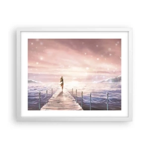 Plagát v bielom ráme - Vo svetle sna - 50x40 cm