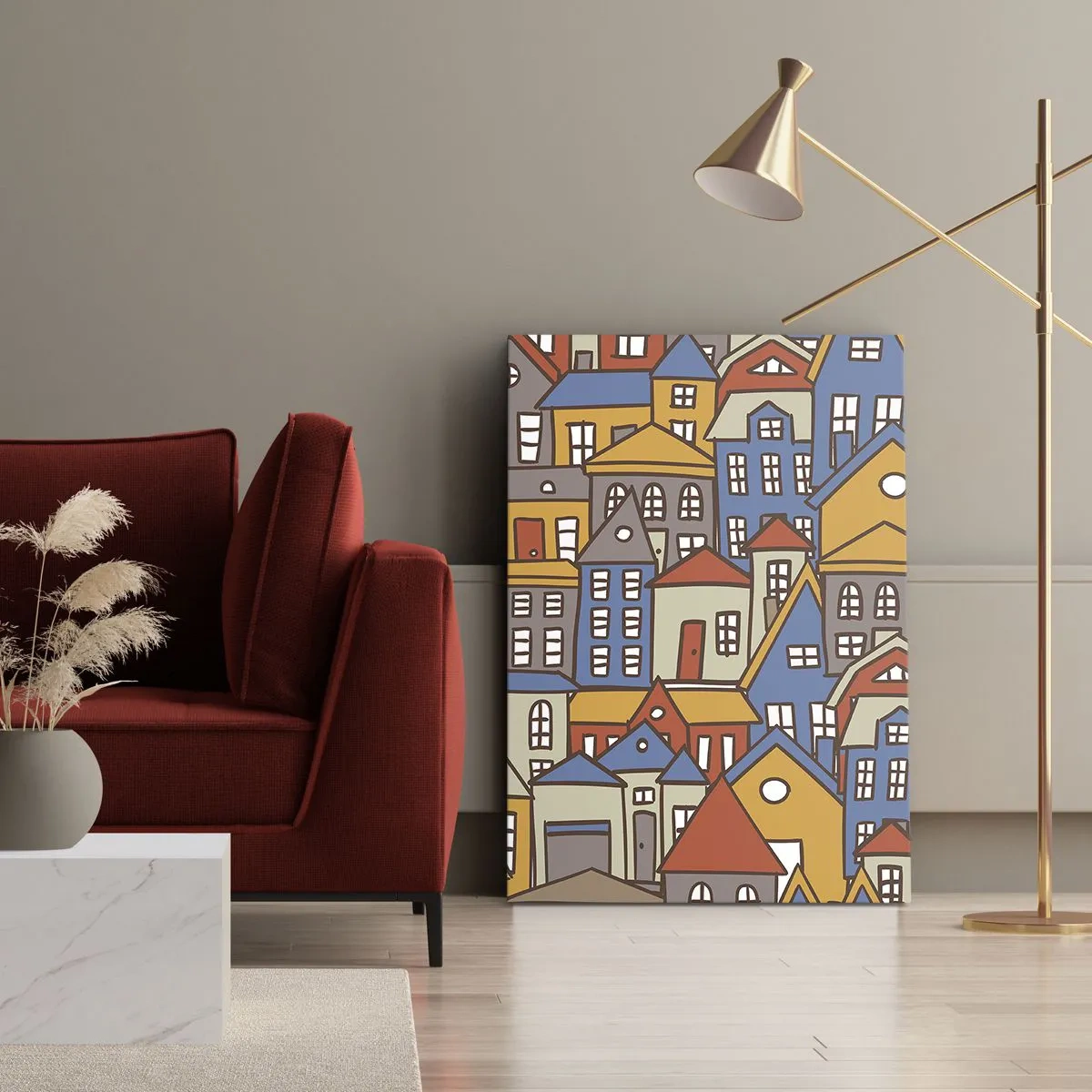 Obraz na plátne - Za domom dom - 50x70 cm
