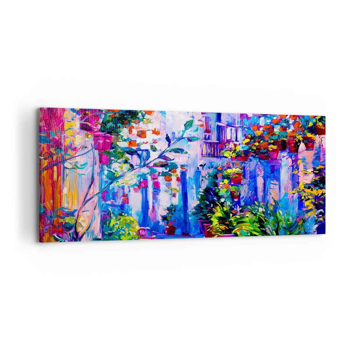 Obraz na plátne - Impresia - talianska ulička - 120x50 cm