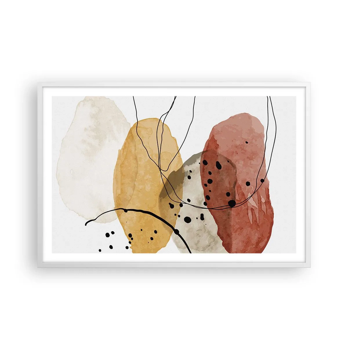 Plagát v bielom ráme - Ako ľahký, priezračný vzduch - 91x61 cm