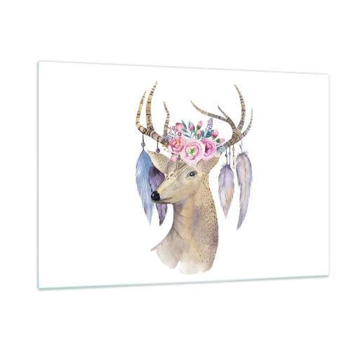 Obraz na skle - Sprievodca duše - jemný, nevinný - 120x80 cm