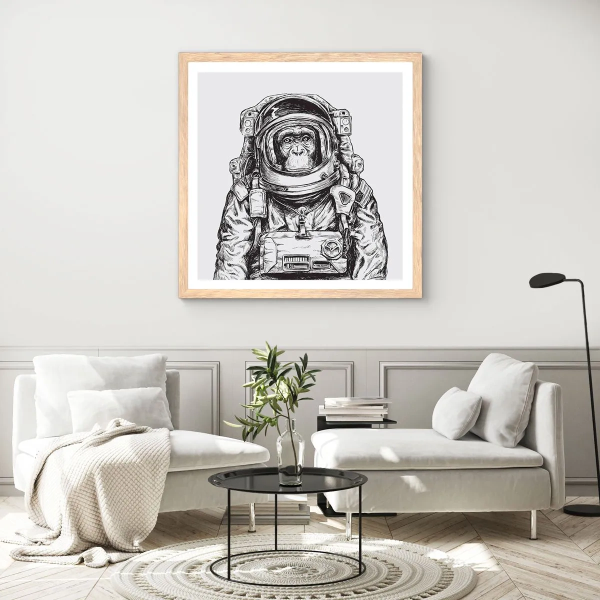 Plagát v ráme zo svetlého duba - Alternatívny vývoj - 60x60 cm