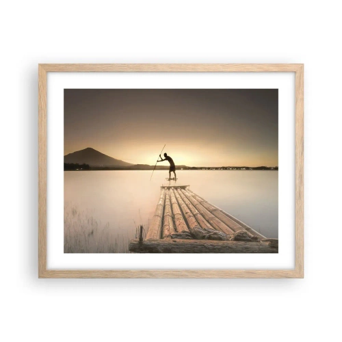 Plagát v ráme zo svetlého duba - Pred odpočinkom - 50x40 cm