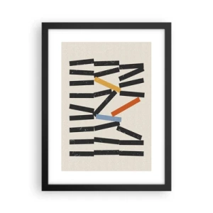 Plagát v čiernom ráme - Domino – kompozícia - 30x40 cm