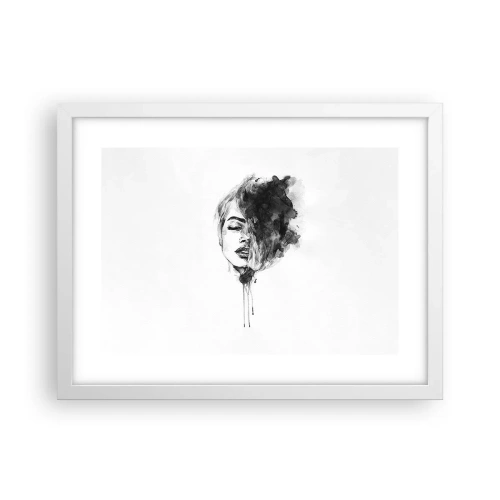 Plagát v bielom ráme - O čom sníva dievča - 40x30 cm