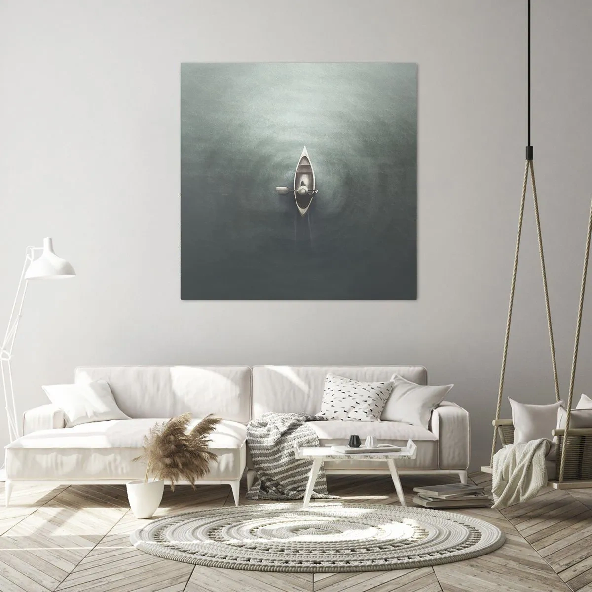 Obraz na plátne - Cez mesačné jazero - 70x70 cm