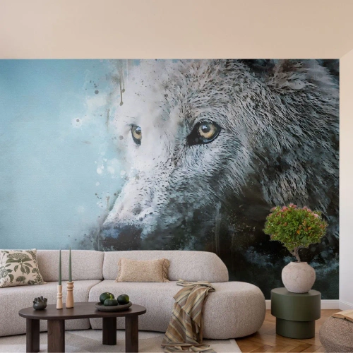 Fototapeta Premium Sand - Zoznámte sa s vlčou dušou - Zvieratá, Wolf, Predátor - 250x175 cm