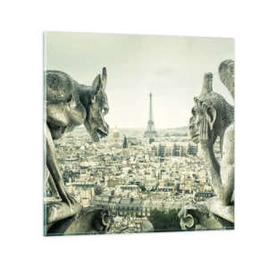 Obraz na skle - Parížske rozprávanie - 70x70 cm