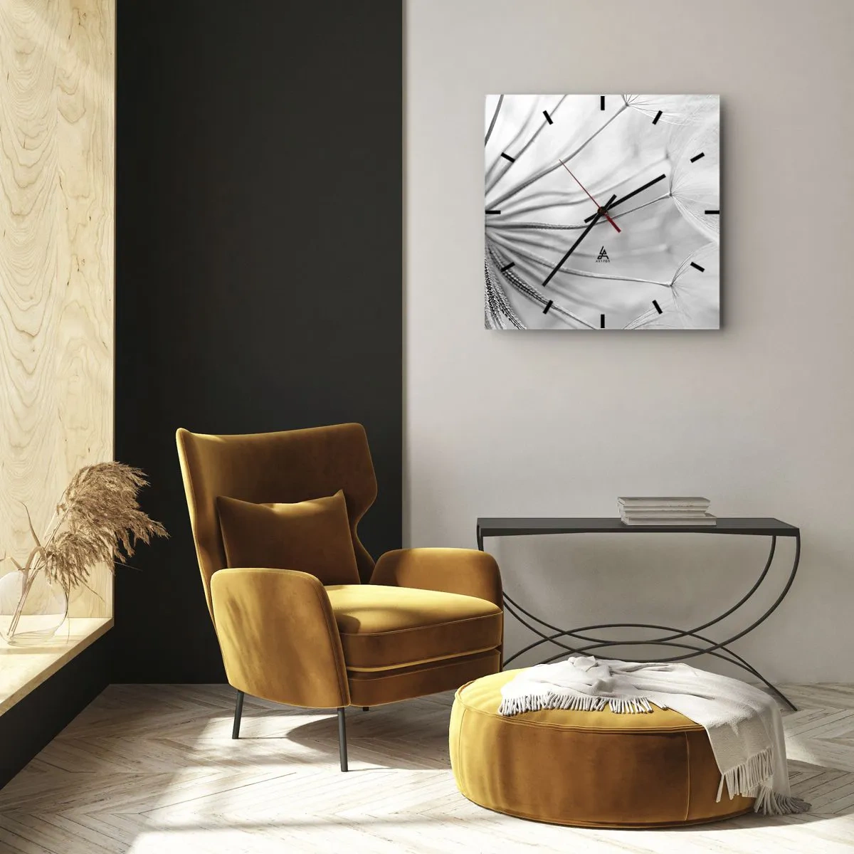 Nástenné hodiny - Púpavy - 40x40 cm