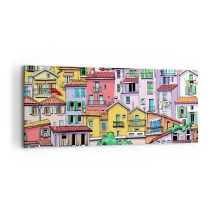 Obraz na plátne - Veselé mesto - 120x50 cm