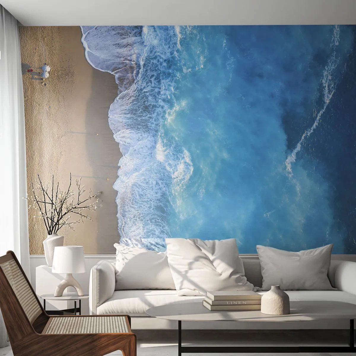 Fototapeta Premium Sand - Sila modrej - Krajina, Pláž, More - 500x350 cm