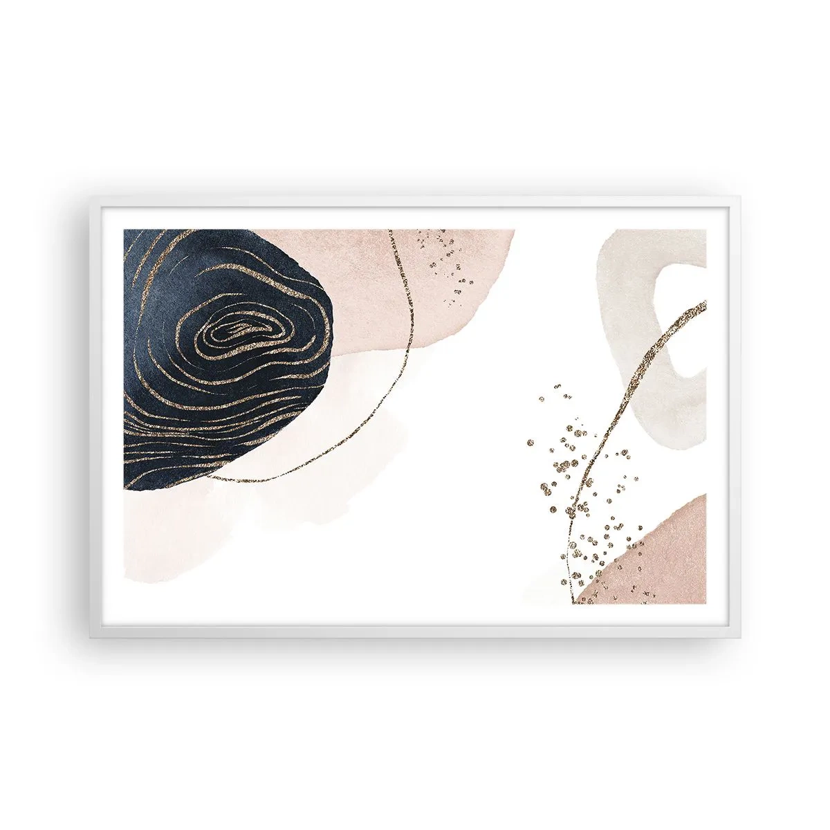 Plagát v bielom ráme - Všetko plynie - 91x61 cm