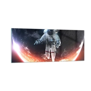 Obraz na skle - Môžem zostať ešte chvíľku? - 100x40 cm