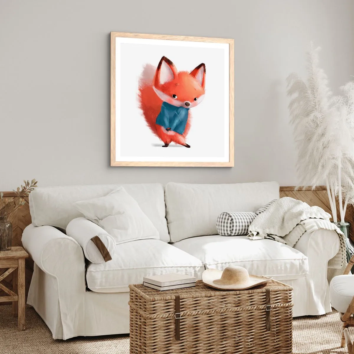 Plagát v ráme zo svetlého duba - Pristane mi to? - 30x30 cm