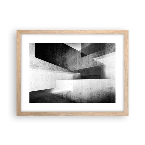 Plagát v ráme zo svetlého duba - Štruktúra priestoru - 40x30 cm