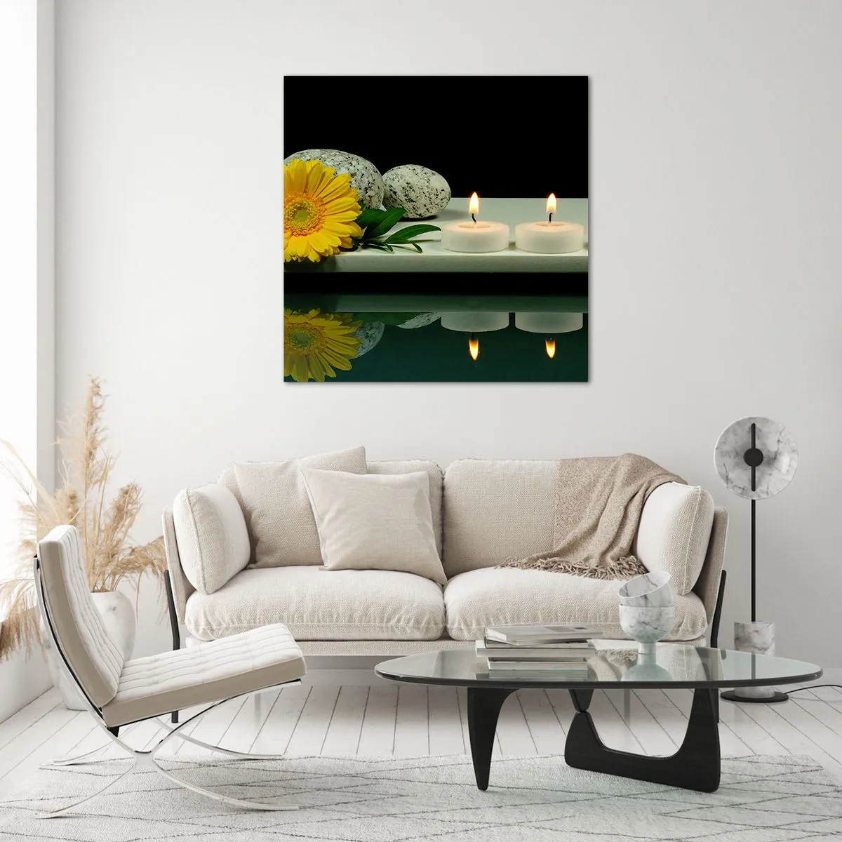 Obraz na skle - Ukojenie zmyslov - 70x70 cm