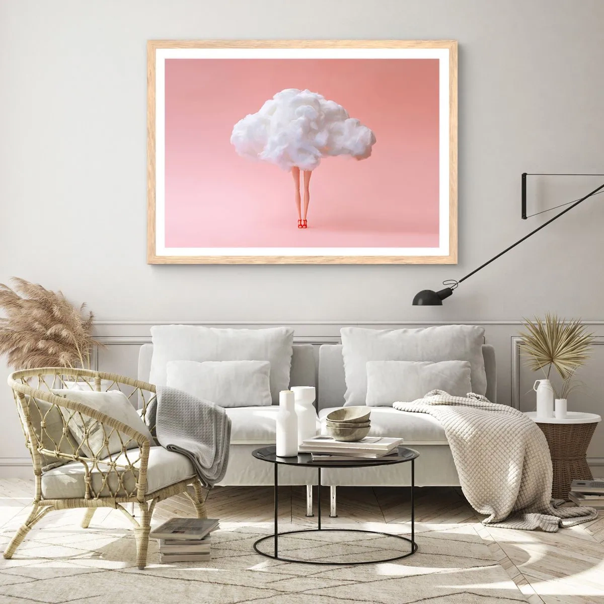 Plagát v ráme zo svetlého duba - Sladký sľub - 70x50 cm