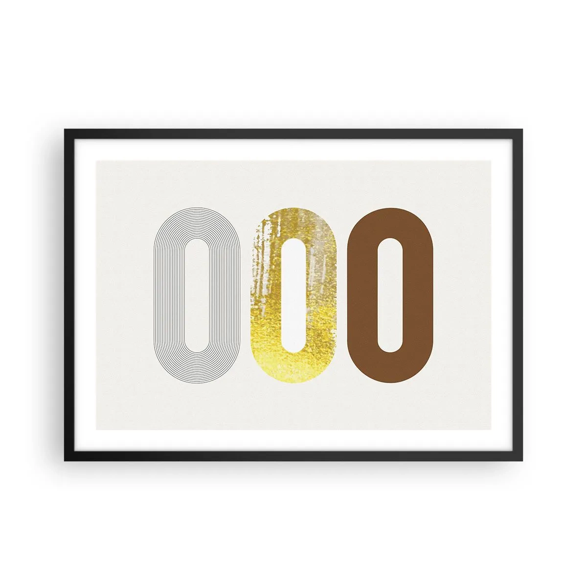 Plagát v čiernom ráme - Ooo! - 70x50 cm