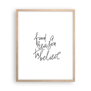 Plagát v ráme zo svetlého duba - Je to možné - 40x50 cm