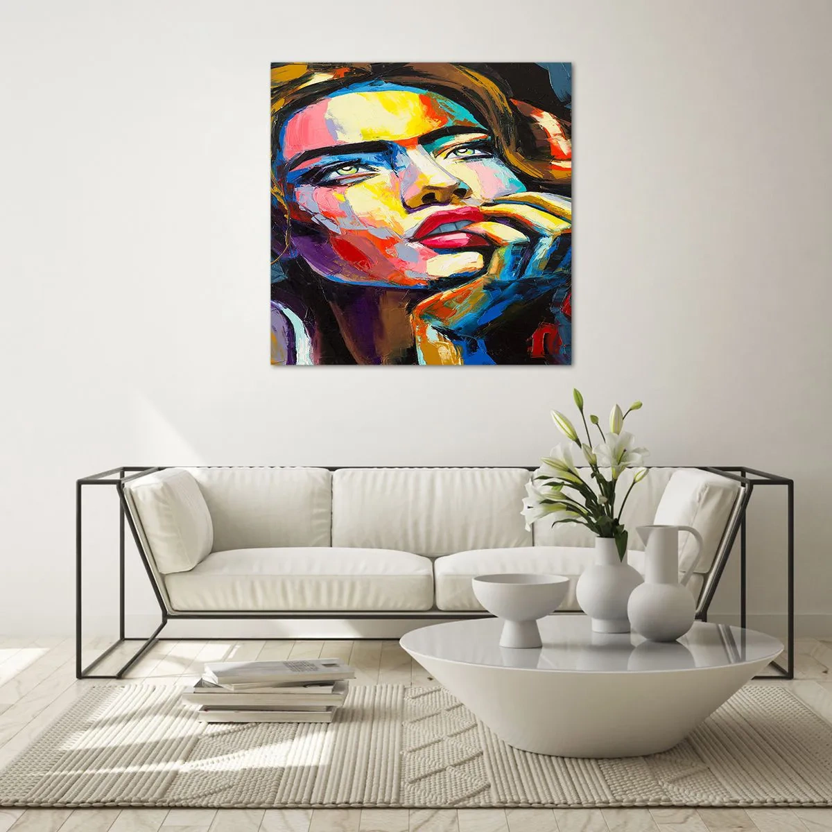 Obraz na skle - Sny, ako vtáky letia oblohou - 40x40 cm