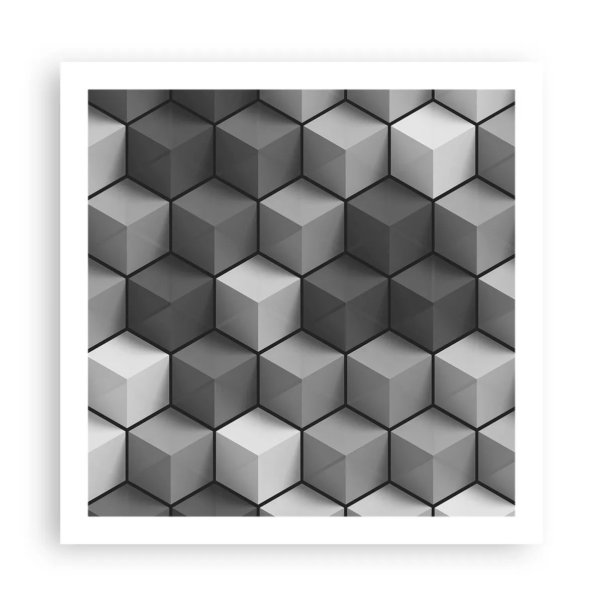 Plagát - Kubistické puzzle - 60x60 cm