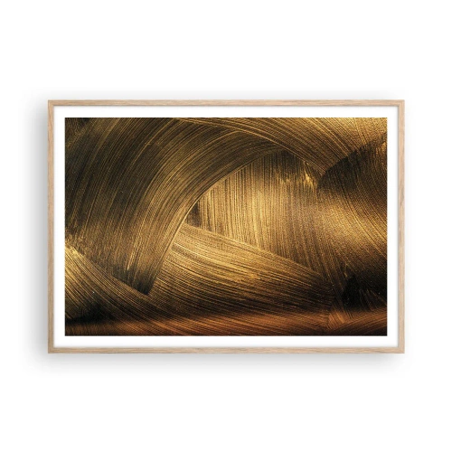 Plagát v ráme zo svetlého duba - V zlatom labyrinte - 100x70 cm
