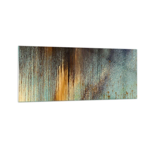 Obraz na skle - Nenáhodná farebná kompozícia - 100x40 cm
