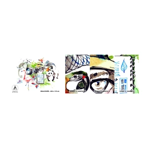 Vzorka samolepiacej fototapety Deluxe Sticker - Objektívom cestovateľa - Abstrakcia, Zvieratá, Fotograf - 100x30 cm
