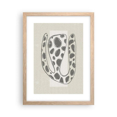 Plagát v ráme zo svetlého duba - Bizarná bytosť - 30x40 cm