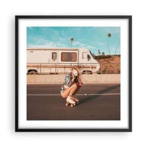 Plagát v čiernom ráme - Usmejte sa! - 50x50 cm