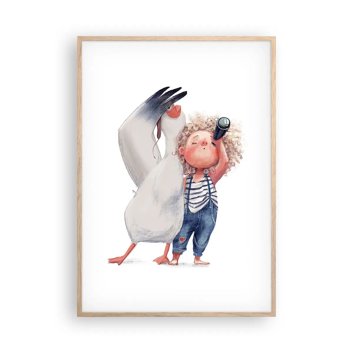 Plagát v ráme zo svetlého duba - Plán na skvelú cestu - 70x100 cm