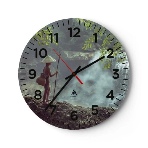 Nástenné hodiny - Spriatelený s prírodou - 30x30 cm