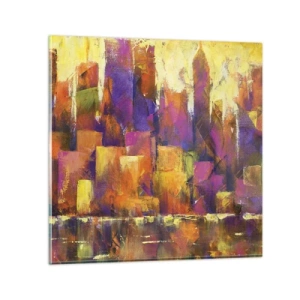 Obraz na skle - Metropolitná kompozícia - 50x50 cm