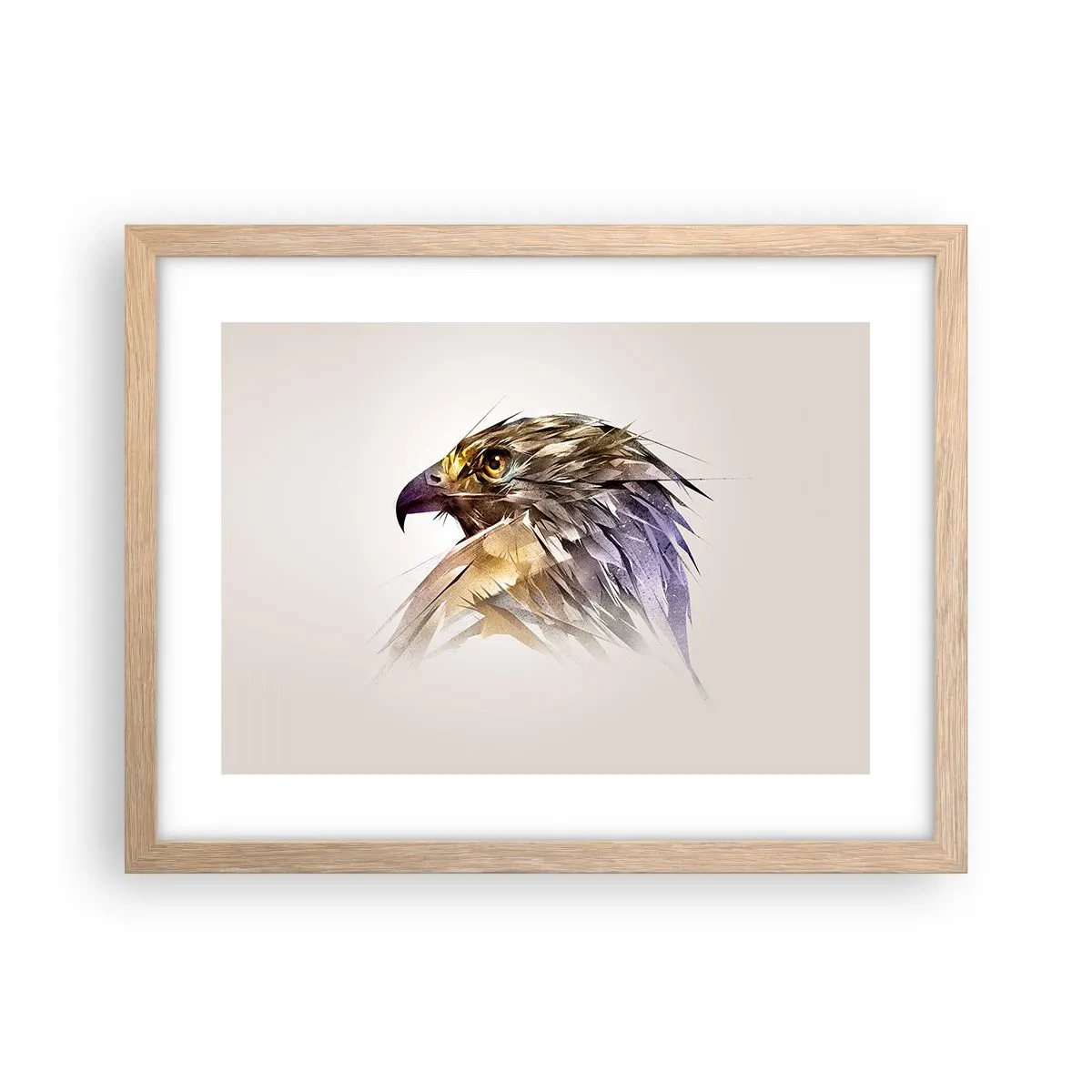 Plagát v ráme zo svetlého duba - Portrét bojovníka - 40x30 cm
