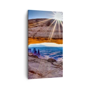 Obraz na plátne - Skalnou bránou - 45x80 cm