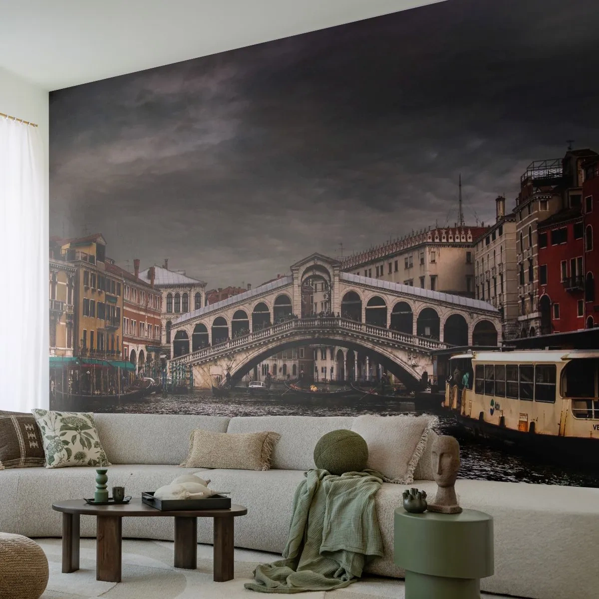 Samolepiaca Fototapeta Deluxe Sticker - Sľub benátskeho večera - Mesto, Benátky, Most - 250x175 cm