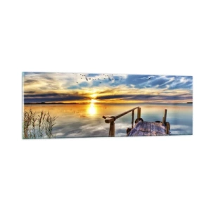 Obraz na skle - Vietor ide odpočívať - 90x30 cm