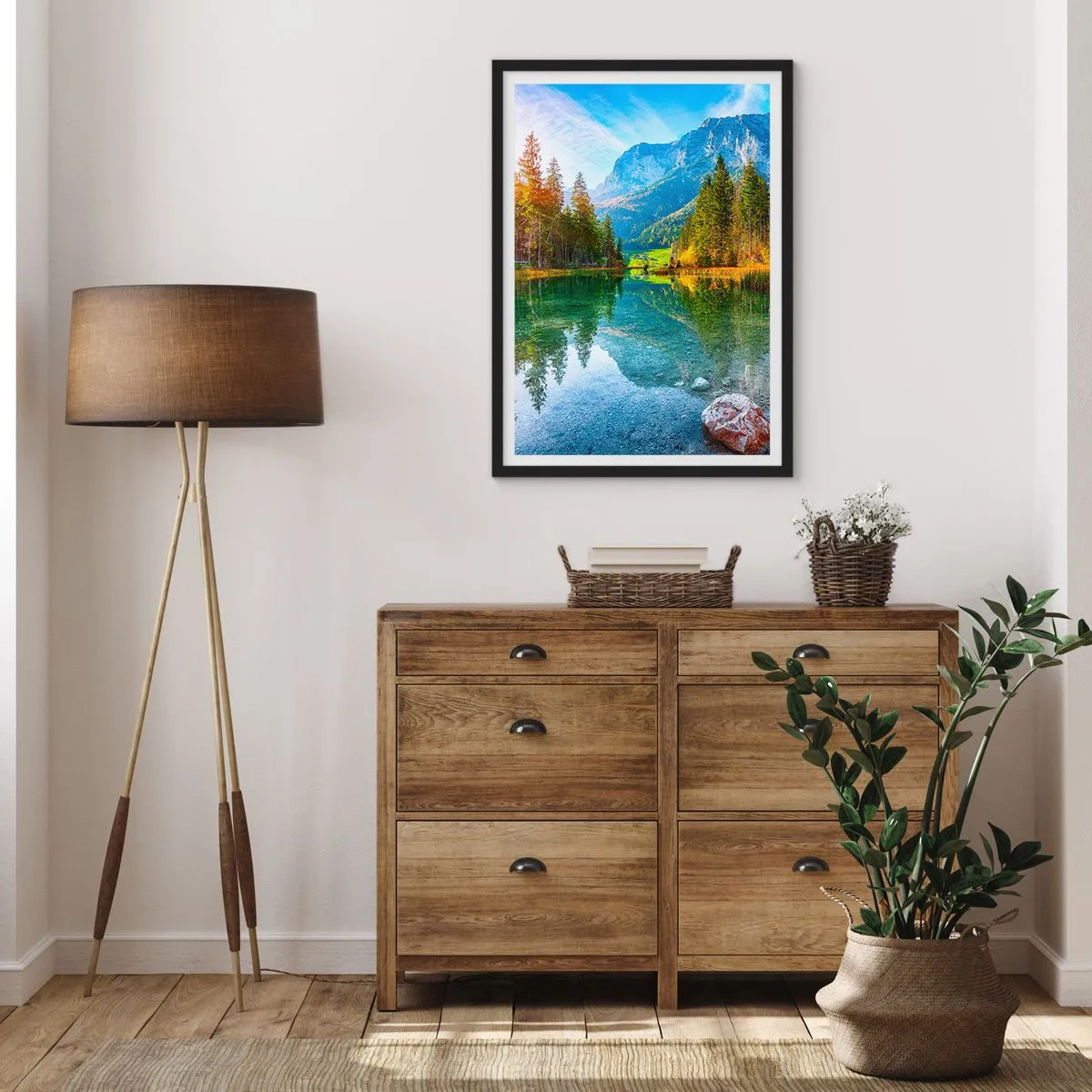 Plagát v čiernom ráme - Nežnosť jesene - 30x40 cm