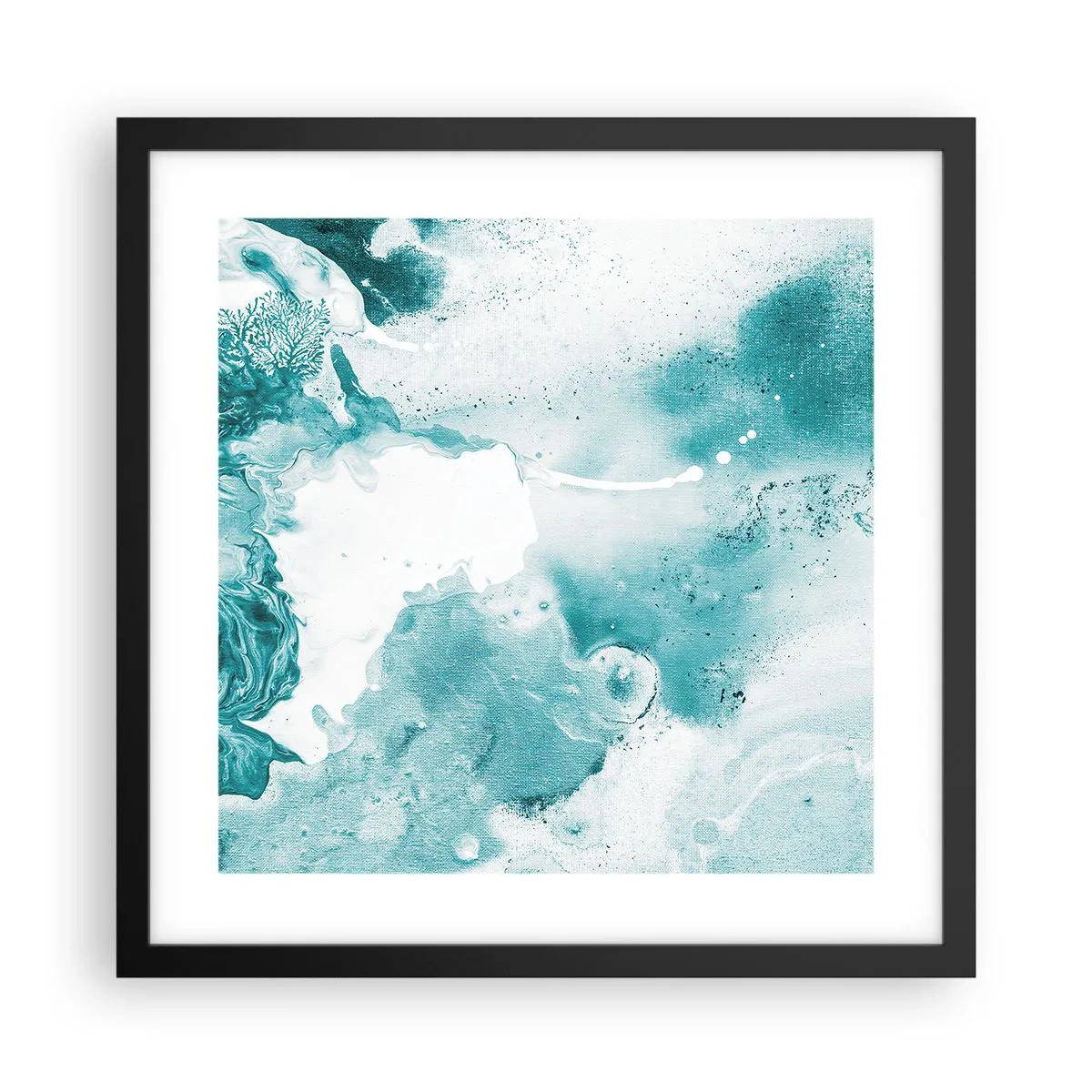 Plagát v čiernom ráme - Povodie modrej - 40x40 cm