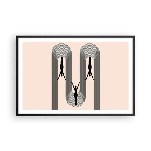 Plagát v čiernom ráme - Hore nohami - 91x61 cm