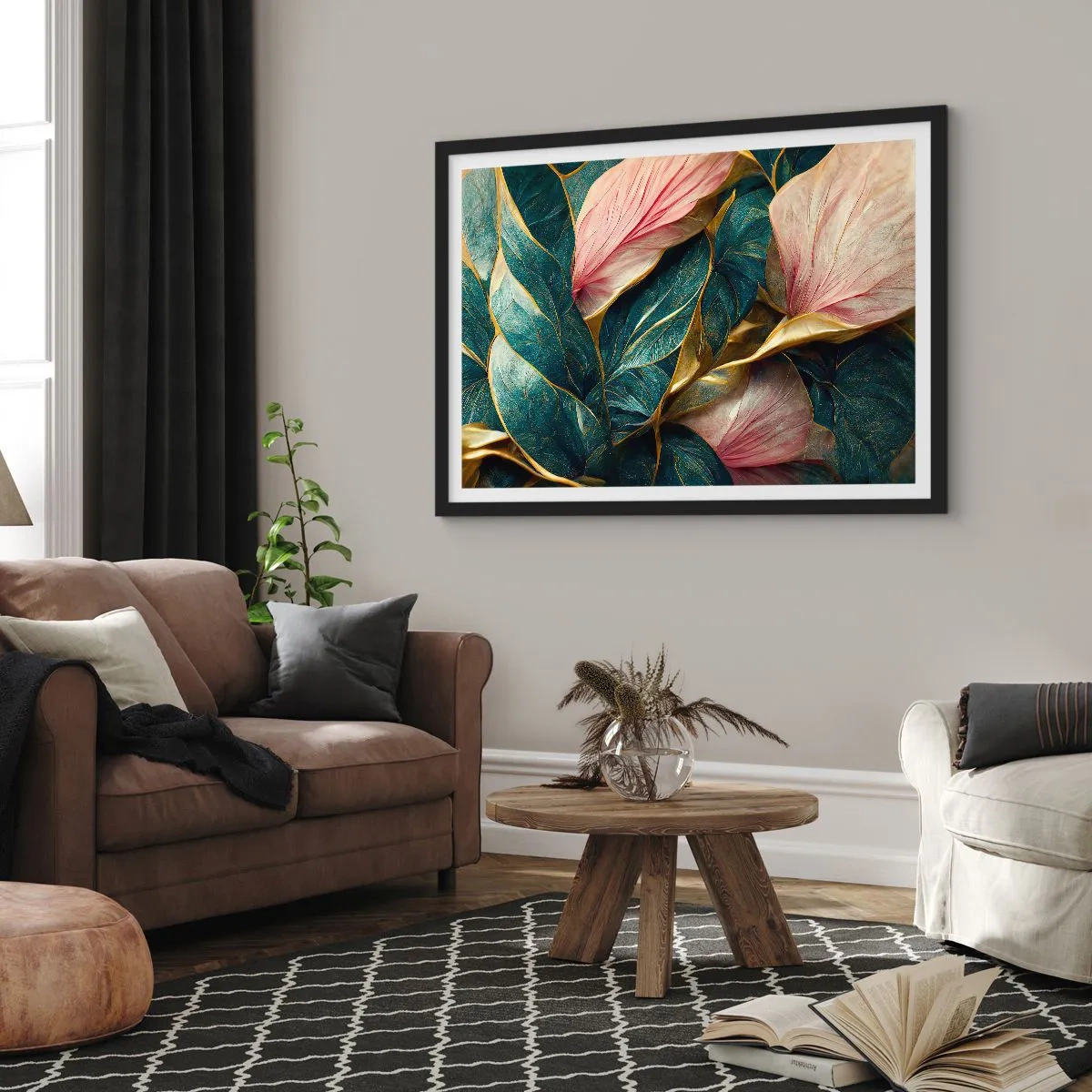 Plagát v čiernom ráme - Prirodzená elegancia a štýl - 70x50 cm