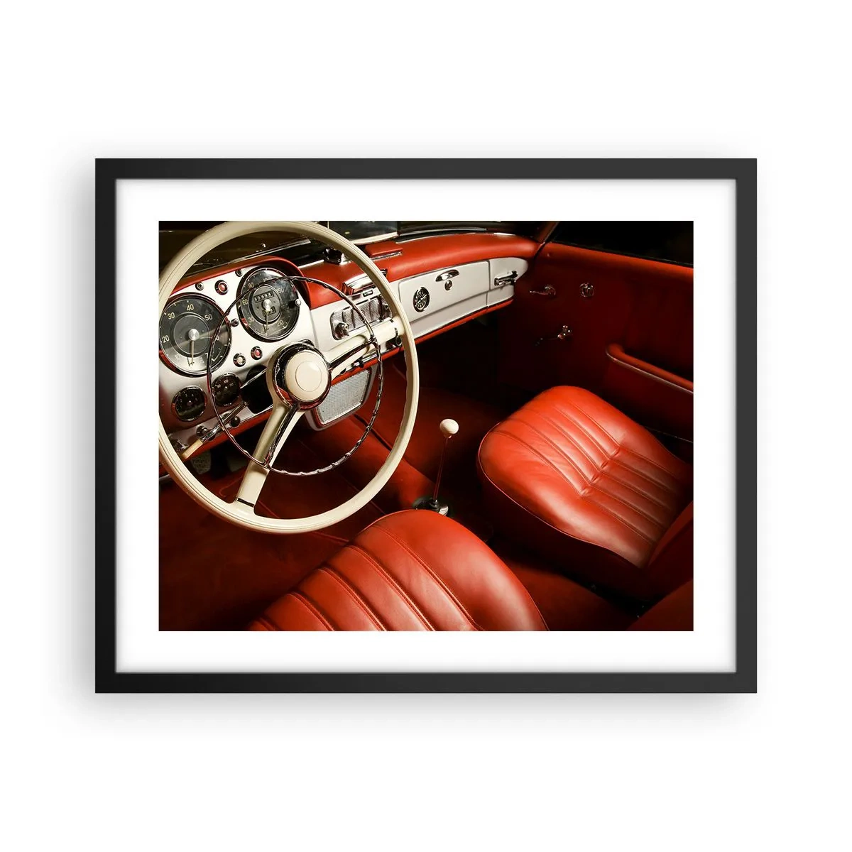 Plagát v čiernom ráme - Luxus v štýle vintage - 50x40 cm
