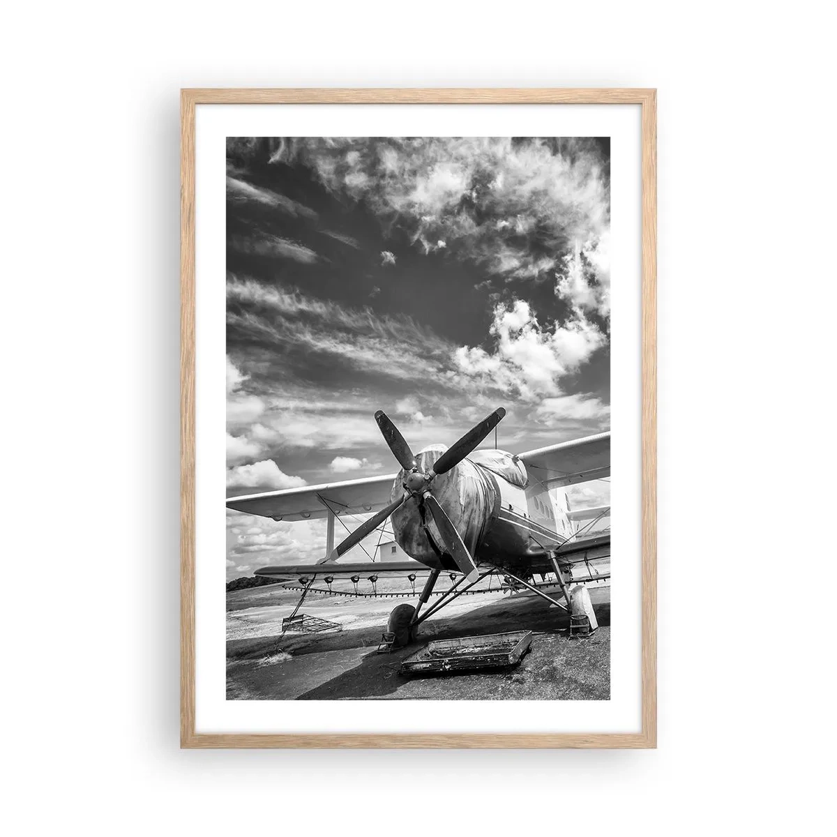 Plagát v ráme zo svetlého duba - Nemôžem sa toho dočkať! - 50x70 cm