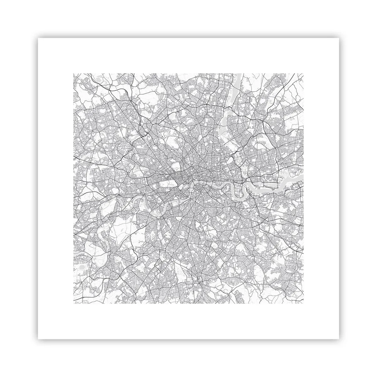 Plagát - Mapa londýnskeho labyrintu - 30x30 cm