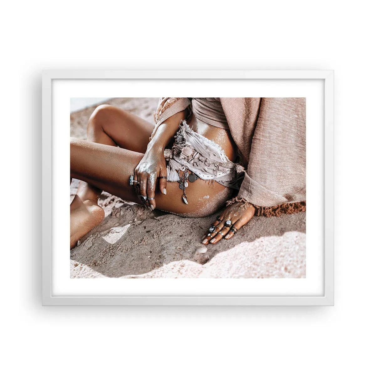 Plagát v bielom ráme - Vyplavená na breh? - 50x40 cm