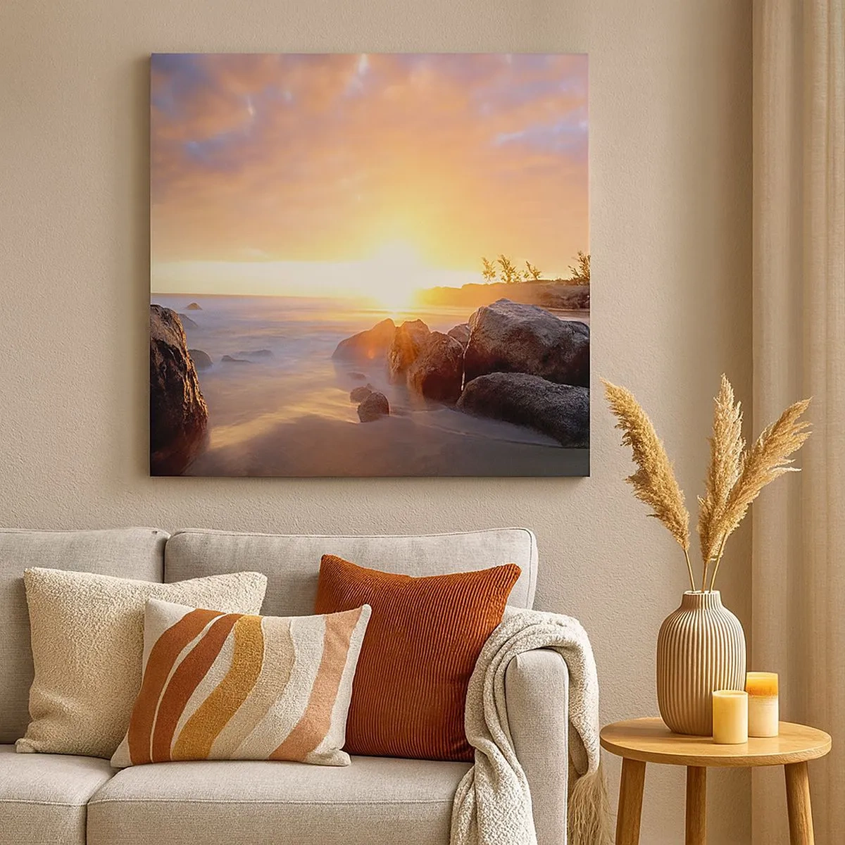 Obraz na plátne - Svetlý večerný vánok - 30x30 cm